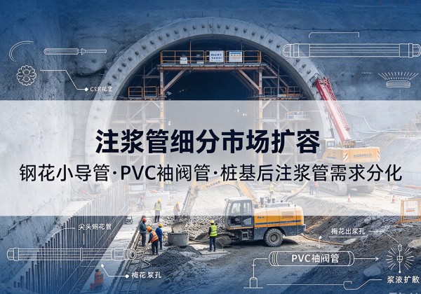 花山注浆管细分市场扩容，隧道钢花小导管、PVC 袖阀管、桩基后注浆管需求分化